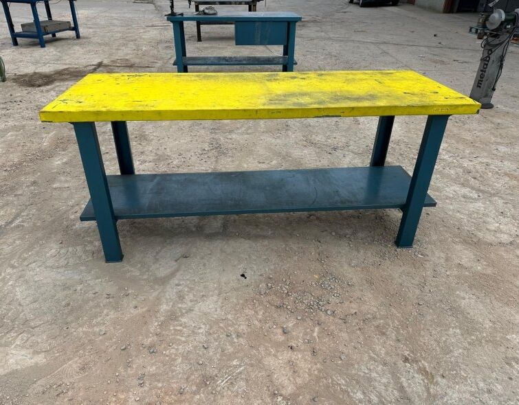- LOT OF METAL WORK TABLES